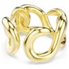 Dextera open ring met ronde slijpvorm, wit, verguld Dextera open ring met ronde slijpvorm, wit, verguld