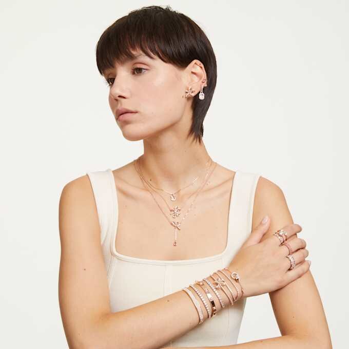 Dextera Pavé-armband, wit, roségoudkleurig verguld Dextera Pavé-armband, wit, roségoudkleurig verguld