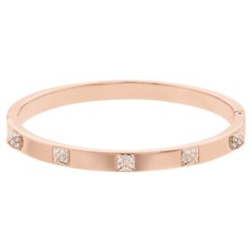 Dextera Pavé-armband, wit, roségoudkleurig verguld