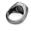 Dextera-ring, achthoekige vorm, ronde slijpvorm, zwart, geruteniumd