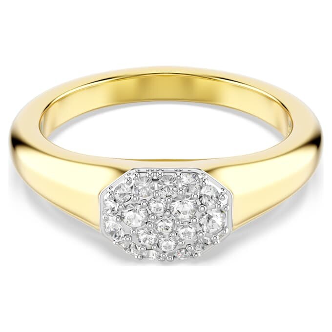 Dextera-ring met gemengde slijpvormen, wit, verguld Dextera-ring met gemengde slijpvormen, wit, verguld