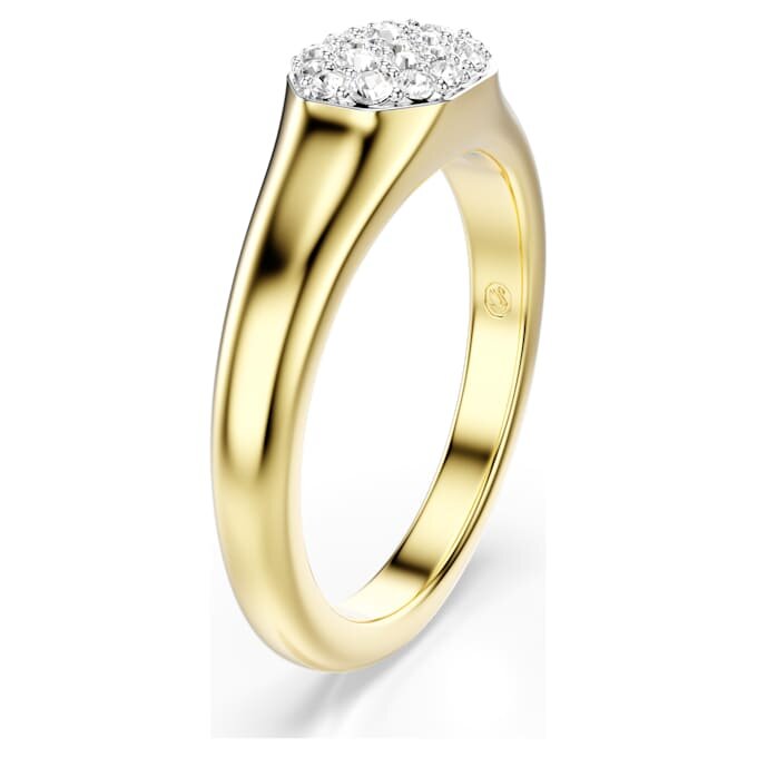 Dextera-ring met gemengde slijpvormen, wit, verguld Dextera-ring met gemengde slijpvormen, wit, verguld