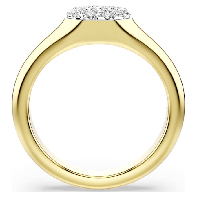 Dextera-ring met gemengde slijpvormen, wit, verguld Dextera-ring met gemengde slijpvormen, wit, verguld