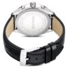 Dextera Tachymeterhorloge Swiss Made, leren band, zilverkleurig, roestvrij staal