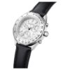 Dextera Tachymeterhorloge Swiss Made, leren band, zilverkleurig, roestvrij staal