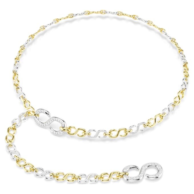 Dextera-tailleband wit, gemengde metaalafwerking Dextera-tailleband wit, gemengde metaalafwerking