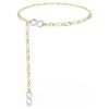 Dextera-tailleband wit, gemengde metaalafwerking Dextera-tailleband wit, gemengde metaalafwerking