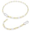 Dextera-tailleband wit, gemengde metaalafwerking Dextera-tailleband wit, gemengde metaalafwerking