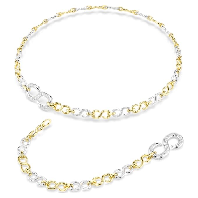 Dextera-tailleband wit, gemengde metaalafwerking Dextera-tailleband wit, gemengde metaalafwerking
