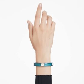 Dulcis-armband met achthoekige slijpvorm, blauw, verguld