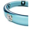 Dulcis-armband met achthoekige slijpvorm, blauw, verguld