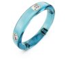 Dulcis-armband met achthoekige slijpvorm, blauw, verguld