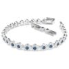 Een Angelic-armband met ronde slijpvorm, blauw, gerhodineerd Een Angelic-armband met ronde slijpvorm, blauw, gerhodineerd