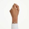 Een Angelic-armband met ronde slijpvorm, dubbelzijdige motieven, wit, gerhodineerd Een Angelic-armband met ronde slijpvorm, dubbelzijdige motieven, wit, gerhodineerd