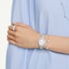 Een Angelic-armband met ronde slijpvorm, dubbelzijdige motieven, wit, gerhodineerd Een Angelic-armband met ronde slijpvorm, dubbelzijdige motieven, wit, gerhodineerd