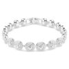 Een Angelic-armband met ronde slijpvorm, wit, gerhodineerd Een Angelic-armband met ronde slijpvorm, wit, gerhodineerd