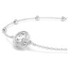 Een Angelic-armband met ronde slijpvorm, wit, gerhodineerd Een Angelic-armband met ronde slijpvorm, wit, gerhodineerd