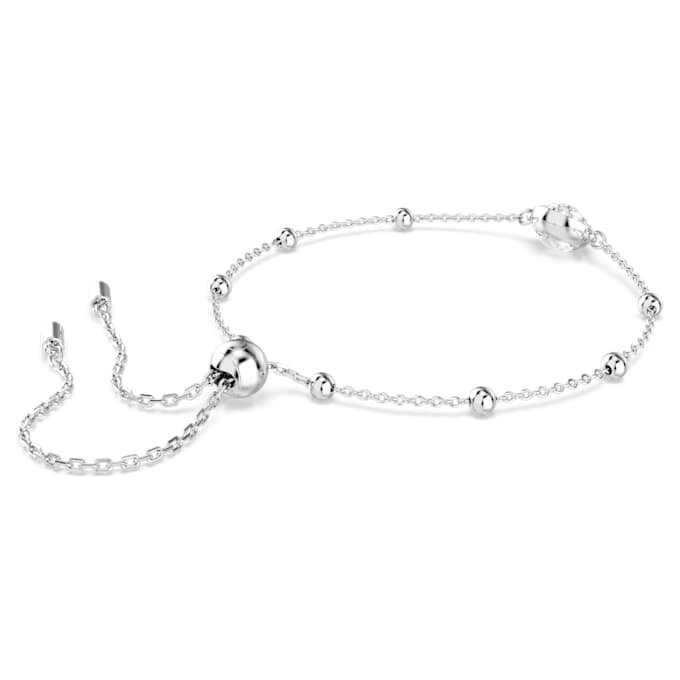 Een Angelic-armband met ronde slijpvorm, wit, gerhodineerd Een Angelic-armband met ronde slijpvorm, wit, gerhodineerd