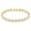 Een Angelic-armband met ronde slijpvorm, wit, verguld Een Angelic-armband met ronde slijpvorm, wit, verguld