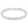 Een Angelic-armband, rond geslepen, klein, wit, gerhodineerd