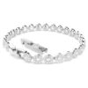 Een Angelic-armband, rond geslepen, klein, wit, gerhodineerd