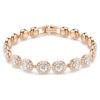 Een Angelic-armband, ronde slijpvorm, pavé, medium, wit, roségoudkleurig verguld Een Angelic-armband, ronde slijpvorm, pavé, medium, wit, roségoudkleurig verguld
