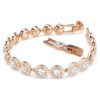 Een Angelic-armband, ronde slijpvorm, pavé, medium, wit, roségoudkleurig verguld Een Angelic-armband, ronde slijpvorm, pavé, medium, wit, roségoudkleurig verguld