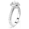 Een Angelic-ring met gemengde slijpvormen, hart, wit, gerhodineerd Een Angelic-ring met gemengde slijpvormen, hart, wit, gerhodineerd