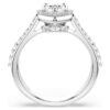 Een Angelic-ring met gemengde slijpvormen, hart, wit, gerhodineerd Een Angelic-ring met gemengde slijpvormen, hart, wit, gerhodineerd
