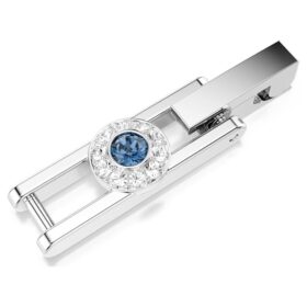 Een Angelic verlengstuk, ronde slijpvorm, blauw, gerhodineerd
