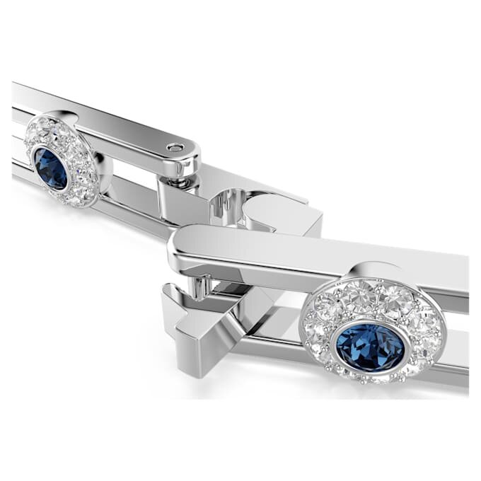 Een Angelic verlengstuk, ronde slijpvorm, blauw, gerhodineerd Een Angelic verlengstuk, ronde slijpvorm, blauw, gerhodineerd