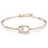 Een armband, ronde slijpvorm, ovaal, wit, roségoudkleurig verguld Een armband, ronde slijpvorm, ovaal, wit, roségoudkleurig verguld