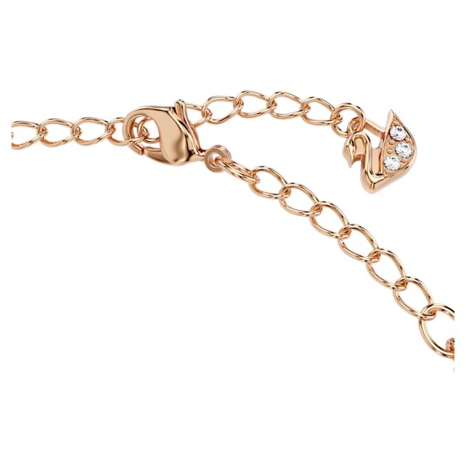 Een armband, ronde slijpvorm, ovaal, wit, roségoudkleurig verguld Een armband, ronde slijpvorm, ovaal, wit, roségoudkleurig verguld