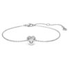 Eternity-armband met in het laboratorium gekweekte diamanten 0,5 karaat in totaal, hartvorm, sterlingzilver Eternity-armband met in het laboratorium gekweekte diamanten 0,5 karaat in totaal, hartvorm, sterlingzilver
