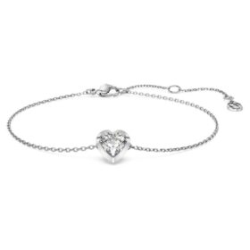 Eternity-armband met in het laboratorium gekweekte diamanten 0,5 karaat in totaal, hartvorm, sterlingzilver
