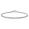 Eternity-armband met in het laboratorium gekweekte diamanten 1,5 karaat in totaal, ronde vorm, 14-karaats witgoud Eternity-armband met in het laboratorium gekweekte diamanten 1,5 karaat in totaal, ronde vorm, 14-karaats witgoud