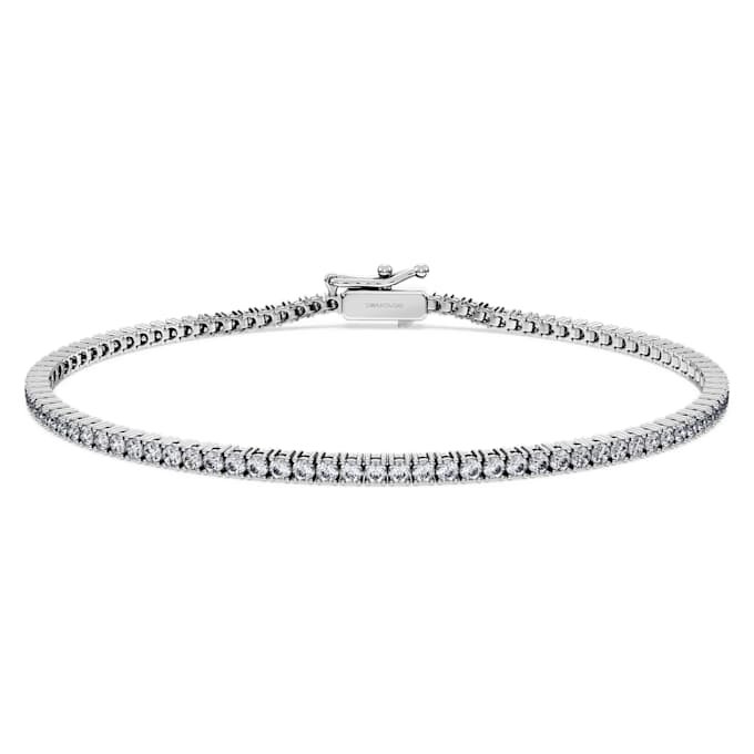 Eternity-armband met in het laboratorium gekweekte diamanten 1,5 karaat in totaal, ronde vorm, 14-karaats witgoud Eternity-armband met in het laboratorium gekweekte diamanten 1,5 karaat in totaal, ronde vorm, 14-karaats witgoud