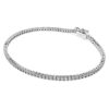 Eternity-armband met in het laboratorium gekweekte diamanten 1,5 karaat in totaal, ronde vorm, 14-karaats witgoud Eternity-armband met in het laboratorium gekweekte diamanten 1,5 karaat in totaal, ronde vorm, 14-karaats witgoud