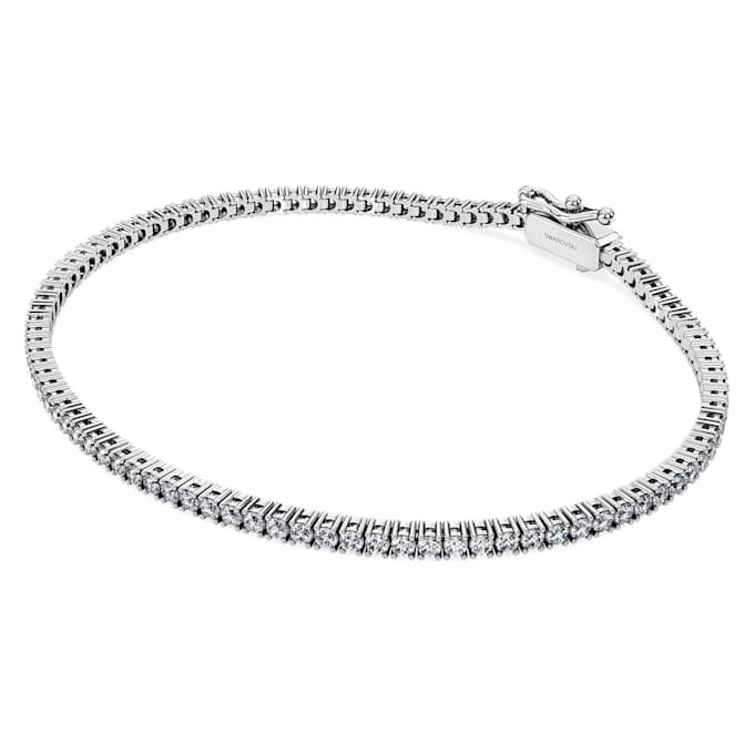 Eternity-armband met in het laboratorium gekweekte diamanten 1,5 karaat in totaal, ronde vorm, 14-karaats witgoud Eternity-armband met in het laboratorium gekweekte diamanten 1,5 karaat in totaal, ronde vorm, 14-karaats witgoud