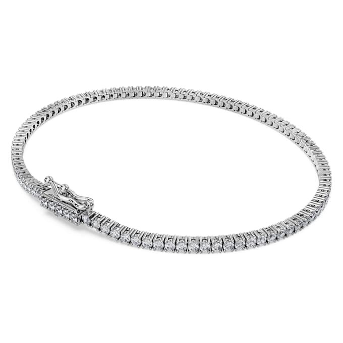 Eternity-armband met in het laboratorium gekweekte diamanten 1,5 karaat in totaal, ronde vorm, 14-karaats witgoud Eternity-armband met in het laboratorium gekweekte diamanten 1,5 karaat in totaal, ronde vorm, 14-karaats witgoud