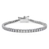Eternity-armband met in het laboratorium gekweekte diamanten, 3 karaat in totaal, ronde vorm, 14K witgoud Eternity-armband met in het laboratorium gekweekte diamanten, 3 karaat in totaal, ronde vorm, 14K witgoud
