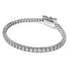 Eternity-armband met in het laboratorium gekweekte diamanten, 3 karaat in totaal, ronde vorm, 14K witgoud Eternity-armband met in het laboratorium gekweekte diamanten, 3 karaat in totaal, ronde vorm, 14K witgoud
