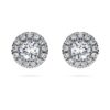 Eternity Halo-oorbellen met in het laboratorium gekweekte diamanten 0,75 ct in totaal, ronde vorm, 14K witgoud Eternity Halo-oorbellen met in het laboratorium gekweekte diamanten 0,75 ct in totaal, ronde vorm, 14K witgoud