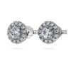 Eternity Halo-oorbellen met in het laboratorium gekweekte diamanten 0,75 ct in totaal, ronde vorm, 14K witgoud Eternity Halo-oorbellen met in het laboratorium gekweekte diamanten 0,75 ct in totaal, ronde vorm, 14K witgoud