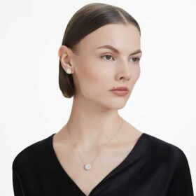 Eternity Halo-oorbellen met in het laboratorium gekweekte diamanten, 2 karaat in totaal, ronde vorm, 14-karaats witgoud