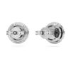 Eternity Halo-oorbellen met in het laboratorium gekweekte diamanten, 2 karaat in totaal, ronde vorm, 14-karaats witgoud Eternity Halo-oorbellen met in het laboratorium gekweekte diamanten, 2 karaat in totaal, ronde vorm, 14-karaats witgoud