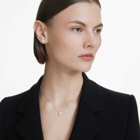 Eternity Halo-oorbellen met in het laboratorium gekweekte diamanten 0,75 ct in totaal, ronde vorm, 14K witgoud