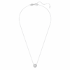 Eternity Halo Solitaire hanger met in het laboratorium gekweekte diamanten 1 Ct Tw, ronde vorm, 14K witgoud Eternity Halo Solitaire hanger met in het laboratorium gekweekte diamanten 1 Ct Tw, ronde vorm, 14K witgoud