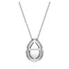 Eternity Halo Solitaire hanger met in het laboratorium gekweekte diamanten, 1 karaat in totaal, peervorm, 14K witgoud Eternity Halo Solitaire hanger met in het laboratorium gekweekte diamanten, 1 karaat in totaal, peervorm, 14K witgoud