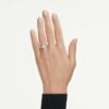 Eternity Halo solitaire ring met in het laboratorium gekweekte diamanten 0,45 karaat in totaal, ronde vorm, sterlingzilver Eternity Halo solitaire ring met in het laboratorium gekweekte diamanten 0,45 karaat in totaal, ronde vorm, sterlingzilver